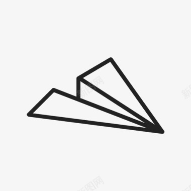 纸飞机飞折图标图标