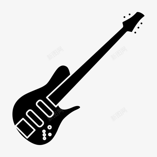 低音吉他图标svg_新图网 https://ixintu.com 低音吉他