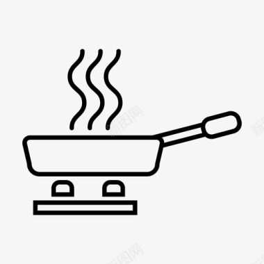 烹饪煎锅锅图标图标
