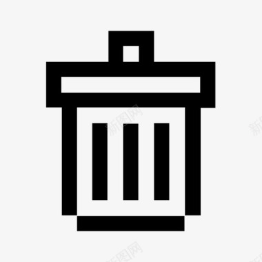 垃圾箱垃圾桶像素艺术图标图标