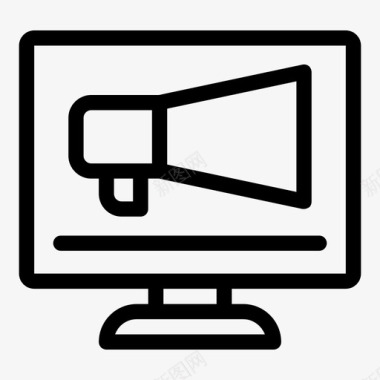 屏幕公告扩音器图标图标