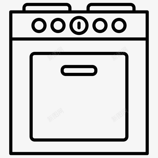 烤箱电器厨房用具图标svg_新图网 https://ixintu.com 厨房用具 家用电器 烤箱 电器