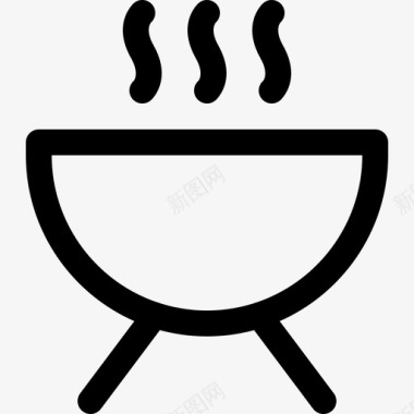 烧烤厨师水壶图标图标