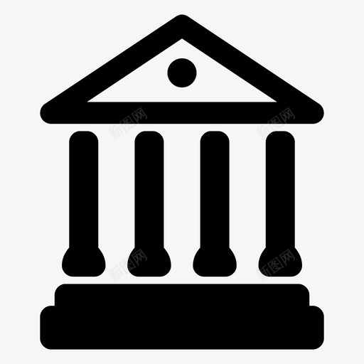 政府银行方向图标svg_新图网 https://ixintu.com 博物馆 地点 政府 方向 银行