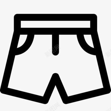 短裤拳击手内衣图标图标