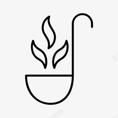 勺烹饪热图标图标