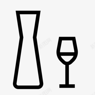 白葡萄酒饮料酒精饮料图标图标