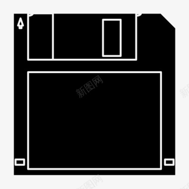 软盘计算机35英寸磁盘内存图标图标