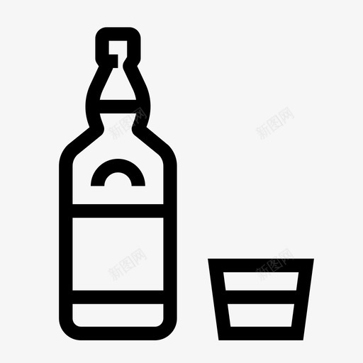 喝威士忌开胃酒带玻璃杯的瓶子图标svg_新图网 https://ixintu.com 喝威士忌 威士忌 带玻璃杯的瓶子 开胃酒 酒精饮料
