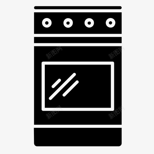 烤箱电器烹饪图标svg_新图网 https://ixintu.com 厨房 炉灶 烤箱 烹饪 电器
