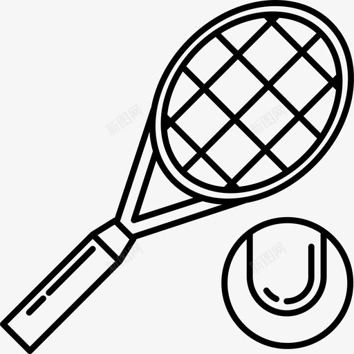 网球比赛体育运动图标svg_新图网 https://ixintu.com 体育 网球比赛 运动