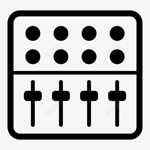 混音器音频控制台图标svg_新图网 https://ixintu.com 声音 控制台 混音 混音器 电子音乐制作 音乐 音频