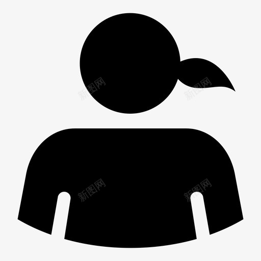 女性头像人物图标svg_新图网 https://ixintu.com 个人资料 人物 人物图标 头像 女性 用户