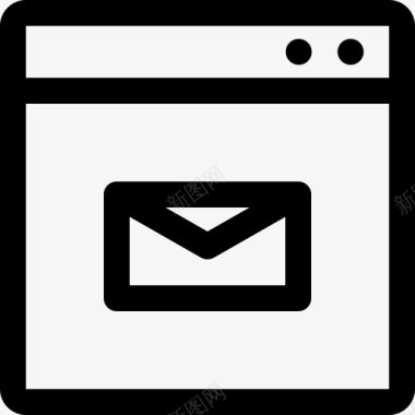 浏览器电子邮件互联网消息图标图标