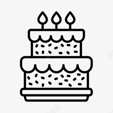 生日蛋糕庆祝食物图标图标