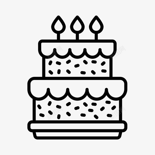 生日蛋糕庆祝食物图标svg_新图网 https://ixintu.com 庆祝 惊喜 生日蛋糕 聚会 食物