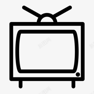 电视复古电视电视屏幕图标图标