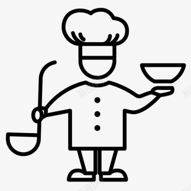 厨师菜肴菜单图标图标
