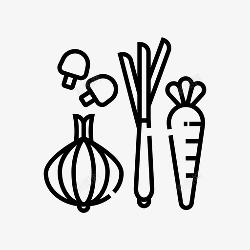 蔬菜食品新鲜图标svg_新图网 https://ixintu.com 市场 房地产线性图标 新鲜 有机 蔬菜 食品