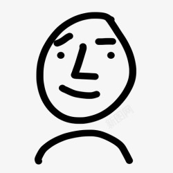 吸引人吸引脸手绘图标高清图片