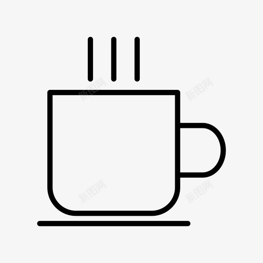 咖啡杯热的马克杯图标svg_新图网 https://ixintu.com 咖啡杯 热的 马克杯