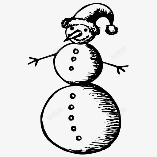 雪人庆祝圣诞节图标svg_新图网 https://ixintu.com 圣诞节 圣诞装饰品 庆祝 雪人