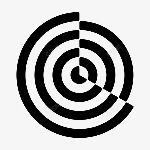 分段圆圆形图案图标svg_新图网 https://ixintu.com 分段圆 圆形图案