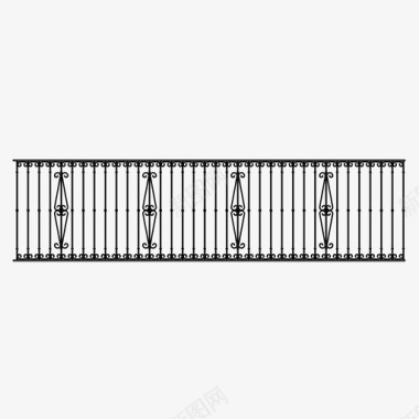 栏杆阳台栅栏图标图标