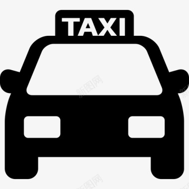 正面出租车交通工具汽车图标图标