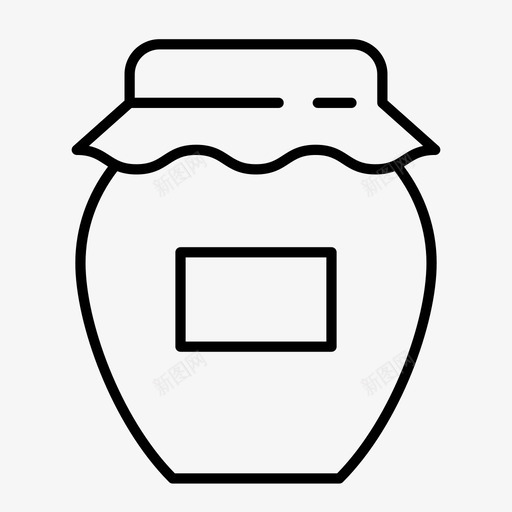 罐子果酱玻璃罐图标svg_新图网 https://ixintu.com 厨房工具 果酱 玻璃罐 罐子 蜂蜜