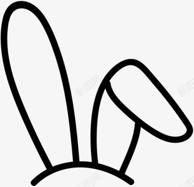 兔耳朵兔子耳朵兔子图标图标