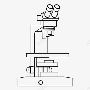 显微镜化学调查图标图标