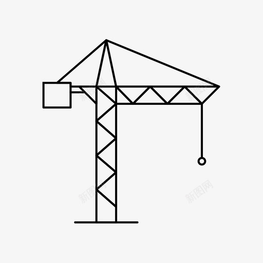 起重机建筑工地图标svg_新图网 https://ixintu.com 在建工程 工地 建筑 起重机