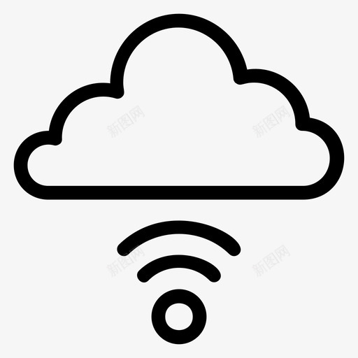 云开发服务器图标svg_新图网 https://ixintu.com 云 信号 开发 开发用户界面线图标 无线 服务器 网页设计