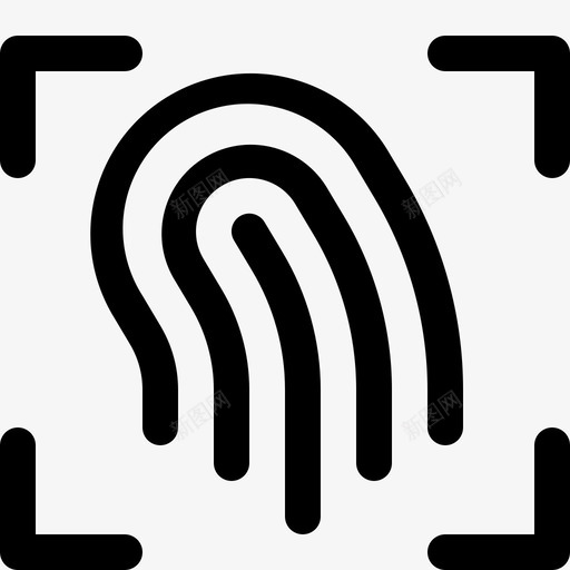 指纹扫描身份验证生物识别图标svg_新图网 https://ixintu.com 印记 指纹扫描 智能设备行图标 生物识别 身份验证