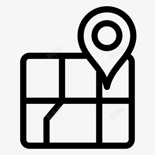 导航目的地地图图标svg_新图网 https://ixintu.com pin 地图 宝藏 导航 物流 目的地