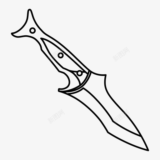 定型刀刀武器图标svg_新图网 https://ixintu.com 刀 定型刀 武器