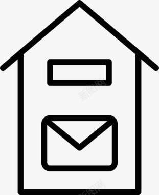 邮箱目的地家庭图标图标
