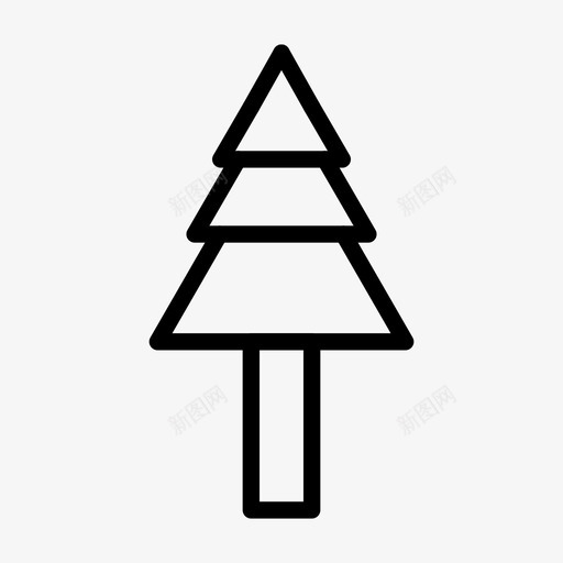 圣诞树圣诞装饰图标svg_新图网 https://ixintu.com 2016年圣诞系列 圣诞 圣诞树 圣诞节 松树 灯 装饰