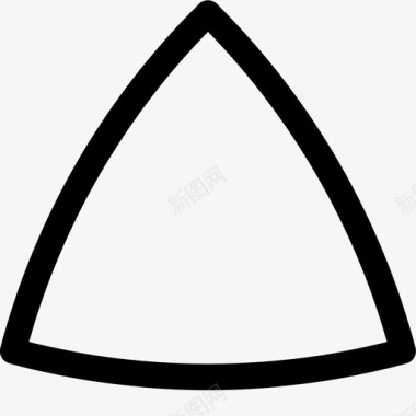 Reuleux三角形形状凹面曲线图标图标