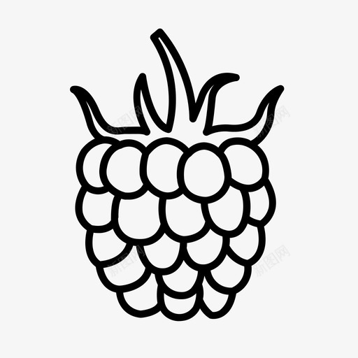 树莓可食用水果图标svg_新图网 https://ixintu.com 可食用水果 树莓