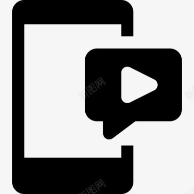 视频信息彩信手机图标图标
