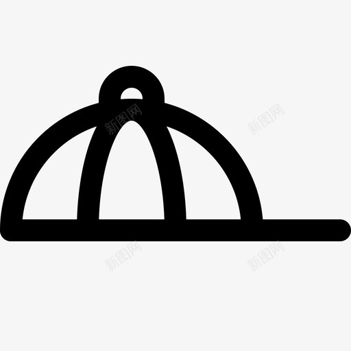 帽子棒球帽帽檐图标svg_新图网 https://ixintu.com 休闲装 头饰 帽子 帽檐 服装线图标 棒球帽 灯罩