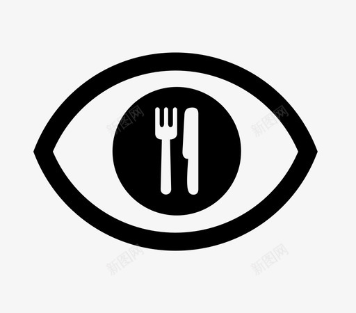 看餐馆眼睛痴迷图标svg_新图网 https://ixintu.com 全神贯注 动词 痴迷 看 看餐馆 眼睛