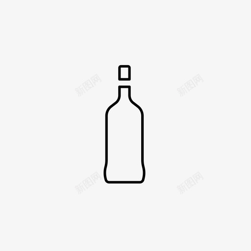 烈酒香槟玻璃瓶图标svg_新图网 https://ixintu.com 烈酒 玻璃瓶 饮料套装3 香槟