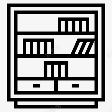 书架家具图书馆图标图标