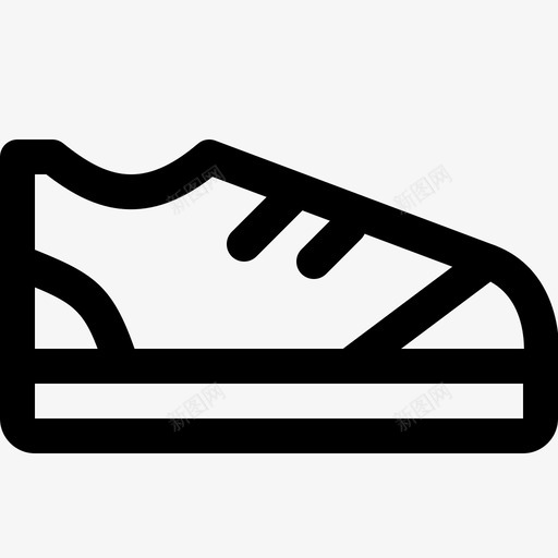 运动鞋运动服鞋图标svg_新图网 https://ixintu.com 服装线图标 运动服 运动鞋 鞋