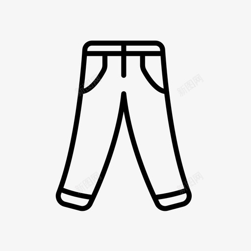 牛仔裤长裤布匹图标svg_新图网 https://ixintu.com 布匹 牛仔裤 长裤