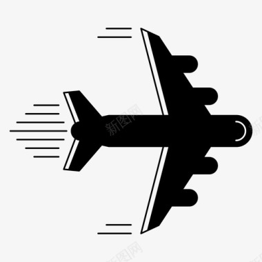 飞机物流航运图标图标