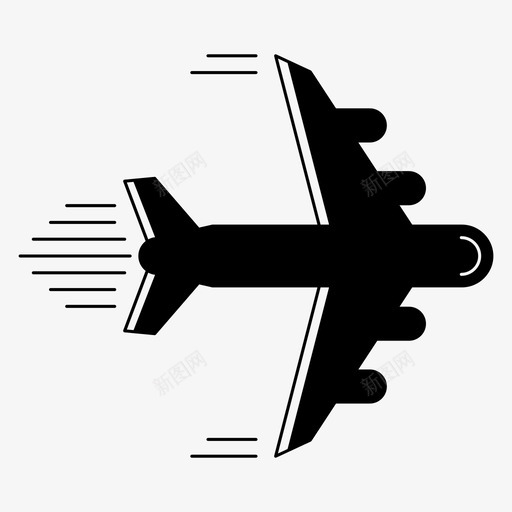 飞机物流航运图标svg_新图网 https://ixintu.com 物流 航运 航运服务字形 运输 速度 飞机
